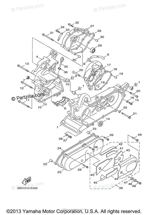 Yamaha Scooter 2008 OEM Parts Diagram for CRANKCASE | Partzilla.com