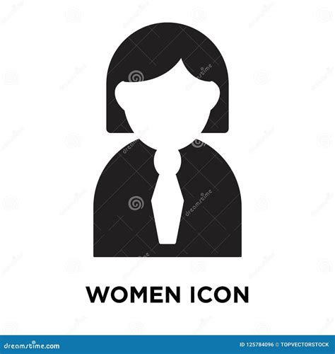 Vector Del Icono De Las Mujeres Aislado En El Fondo Blanco Concepto