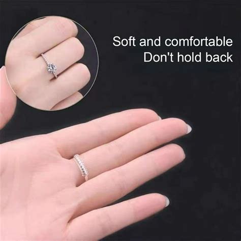 Ring Sizer Adjuster For Loose Rings 12 Pack 2 Sizes For Different Band Widths Silicone Invisible