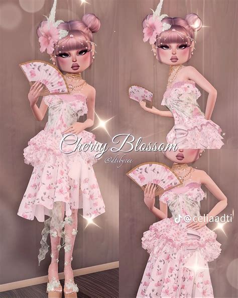 Pin By S On Thème Cherry Blossom In 2024 Dress To Impress Fancy Dinner Dress Cherry