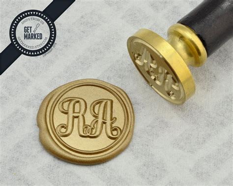 Monogram Customized Wax Seal Stamp Template By Get Marked