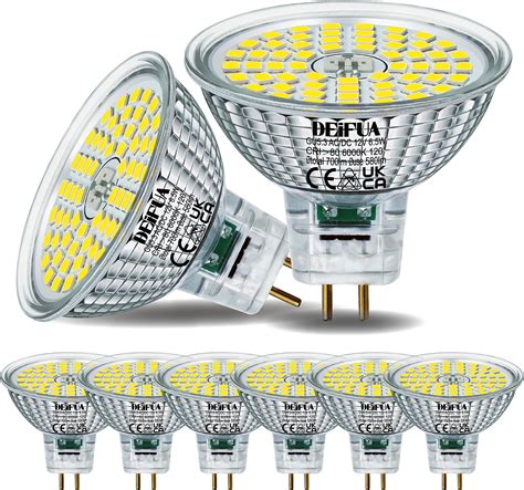 Deifua Ampoule Led Gu5 3 Blanc Froid 700 Lumens 6 5w équivalent 60w