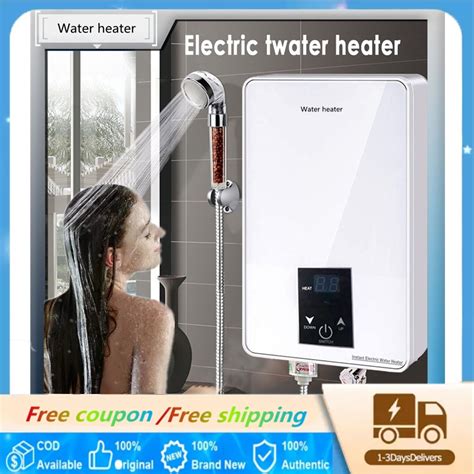 Mq Water Heater Shower 6500w Electric Lcd Touchscreen Instant Water Heater High Quality Shower