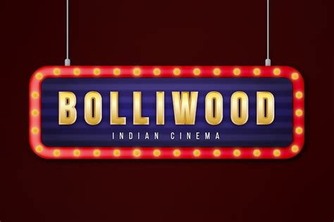 Free Vector Realistic Bollywood Cinema Sign