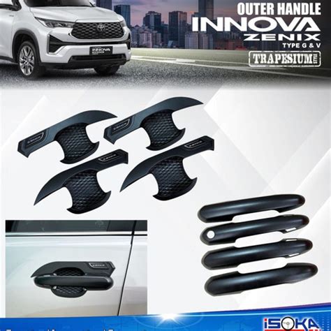 Jual Cover Outer Handle Tank Cover Innova Zenix Hitam Doff