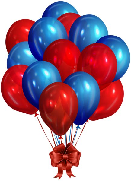 Blue Red Bunch of Balloons Clip Art PNG Image | Gallery Yopriceville ...