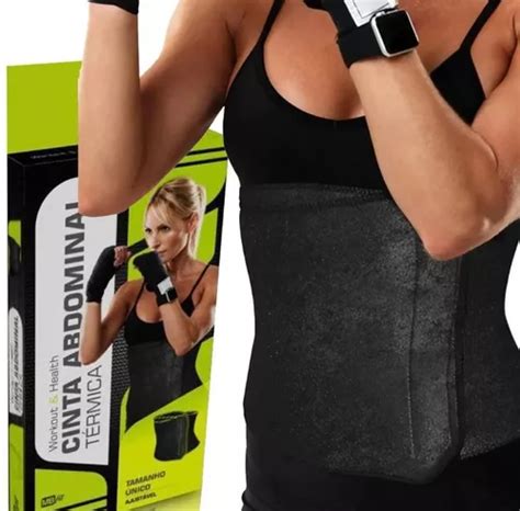 Cinta Abdominal Elastica Neoprene Unissex Tamanho Ajustavel