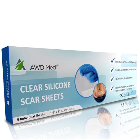 Awd Silicone Scar Sheets For Scar Removal Extra Thick 05mm Silicone