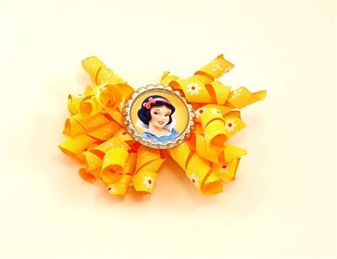 Snow White Bow Snow White Hair Clip Disney Bow Clip Bow Clips Girls