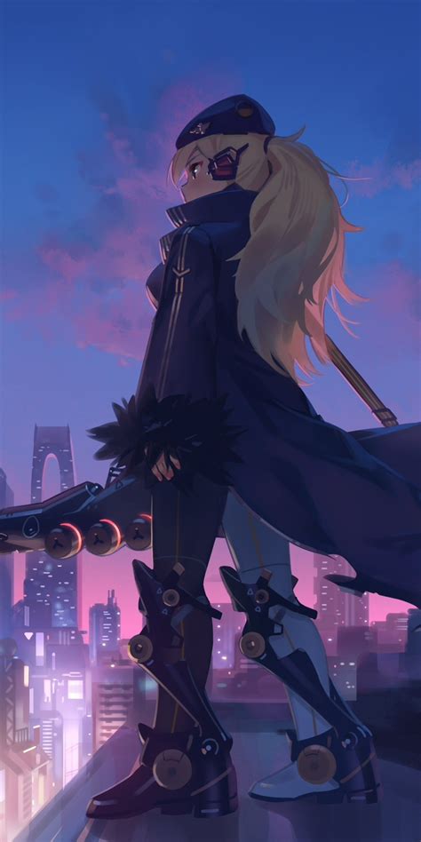 1080x2160 Anime Girl In City 4k One Plus 5t Honor 7x Honor View 10 Lg