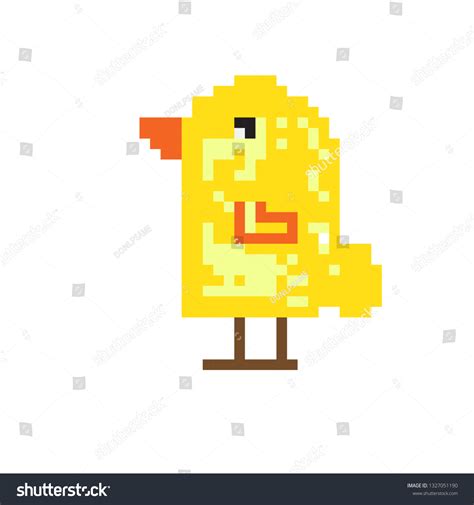 Pixle Art Chick Stock Vector Royalty Free 1327051190 Shutterstock