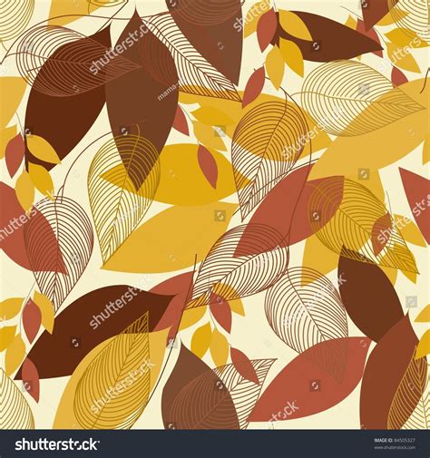 Abstract Foliage Seamless Pattern Background Stock Vector Illustration