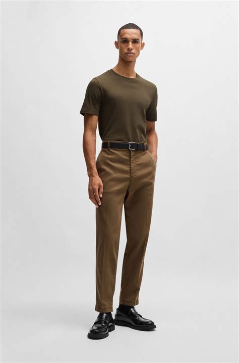 BOSS - T-shirt with bubble-jacquard structure