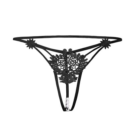 Odeerbi Thongs For Women Bikini Seamless Erogenous Lingerie Lace