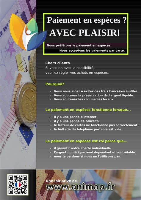 Affiches Paiement En Esp Ces Avec Plaisir