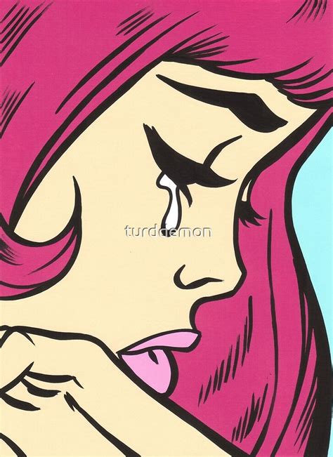 Pink Crying Comic Girl By Turddemon Redbubble