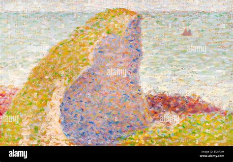 Georges Seurat Study For Le Bec Du Hoc Grandcamp 1885 Oil On Panel