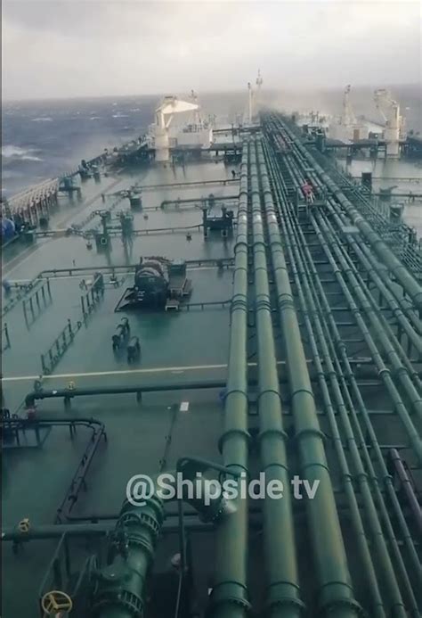 Vlcc Very Large Crude Oil Carrier In Rough Seas Youtube