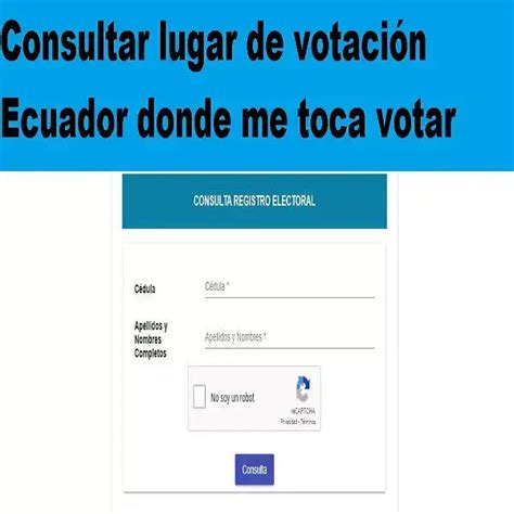 Consultar Lugar De Votación Ecuador Donde Me Toca Votar 2024 Elyex