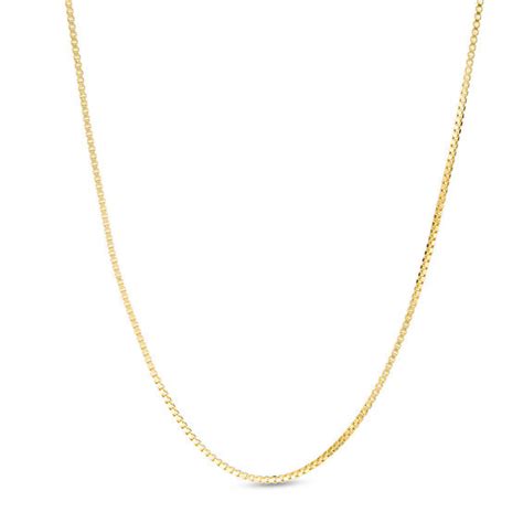 Ladies 070 Box Chain Necklace In 10k Gold 24 Gold Necklaces