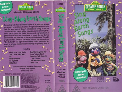 Sesame Street Sing Along Earth Songs Video Vhs Pal