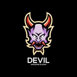 Skull Devil Head Mascot Logo Royalty Free Vector Image