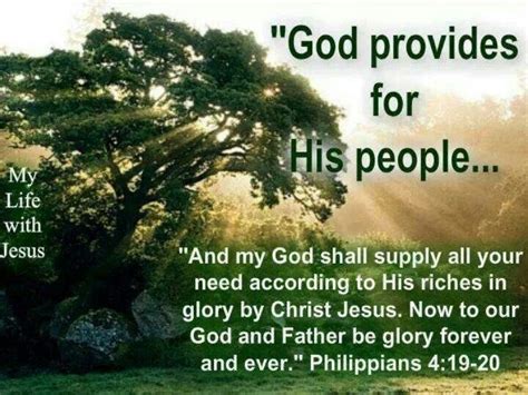 Philippians 4 19 20 God Will Provide My God Shall Supply God Is For Me