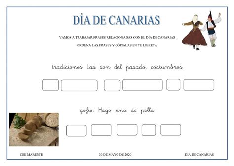 Ficha De D A De Canarias En Pdf Online D A De Canarias Cuadernos