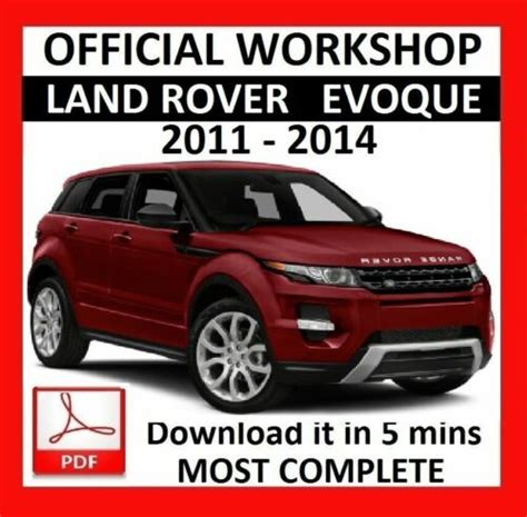 Official Workshop Manual Service Repair Land Rover Evouque