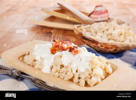 Bryndzove Halusky Potato Dumplings With Bryndza Sheep Cheese And Bacon