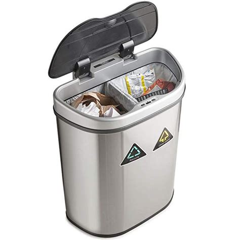 Vonhaus 70l Recycling Sensor Bin Automatic Openclose Stainless Steel