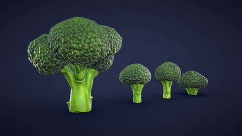 Stylized Broccoli Low Poly Buy Royalty Free 3d Model By Larkart Store Larkart 92ff18e