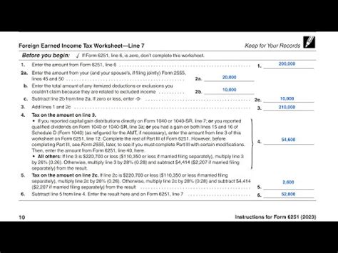 Irs Form Foreign Earned Income Tax Worksheet Walkthrough