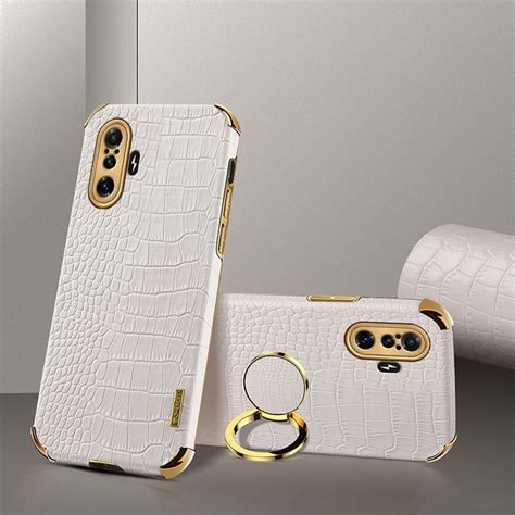 Xiaomi Redmi Case Ruilean Crocodile Pattern Degree Rotating Ring