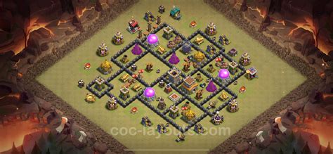 Best War Base Th8 With Link Hybrid Town Hall Level 8 Cwl Base Copy