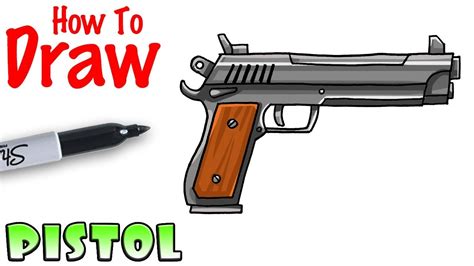 How To Draw The Pistol Fortnite Youtube