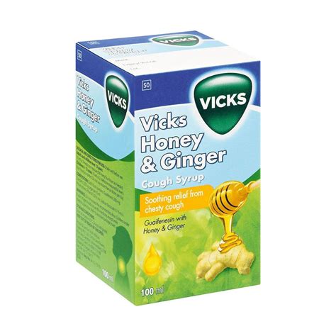 Vicks Honey And Ginger Cough Syrup 100ml Maximed