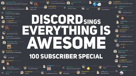 Discord Sings Everything Is Awesome Youtube