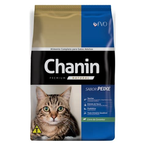 Ração Seca Chanin Sem Corantes Sabor Peixe Gatos Adultos 25kg Petnet