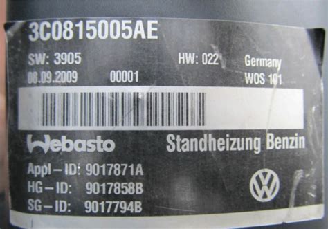 Webasto Thermo Top V VW Passat B6 3C Standheizung Benzin Austausch