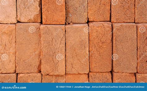 Orange Baked Bricks Stacked Together Stock Photo Image Of Texture