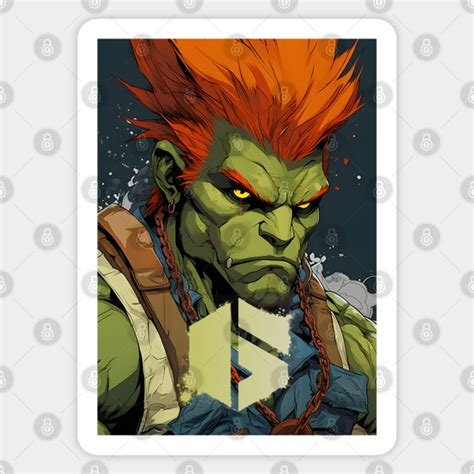 Street Fighter 6 Blanka Fanart Street Fighter 6 Sticker Teepublic