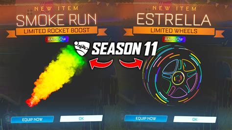 New Rainbow Items On Rocket League Season Youtube