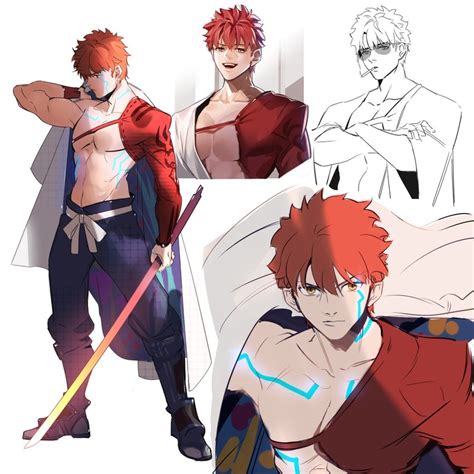 Emiya Shirou And Senji Muramasa Fate And More Drawn By Juer