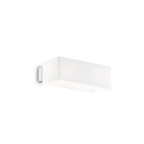 Ideal Lux Box Light Flush Wall Fitting In A Chrome And White Finish