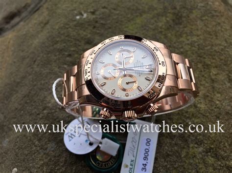 Rolex Daytona 18ct Everose Gold Ivory Dial 116505 2021 UK