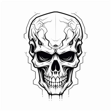 Premium Vector Fox Skeleton Skull Design Logo Hand Animated Abstract