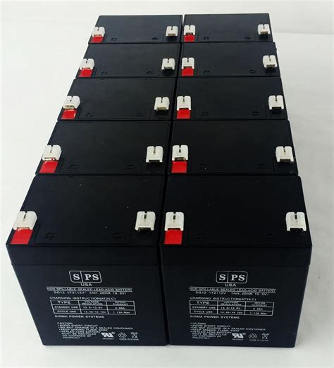 Amazon | 12V 5Ah Vision CP1250, CP 1250 UPS 交換用バッテリー SPS ブランド (10個パック ...