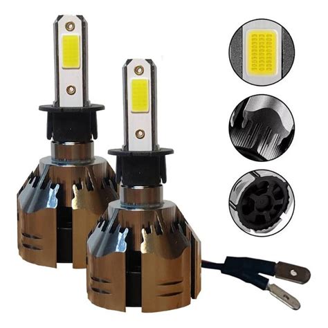 Kit Turbo Led H1 H3 H4 H7 H11 H13 9005 9006 880 12000lm R11 Generico