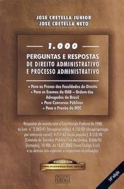 1000 Perguntas E Respostas De Direito Constitucional José Cretella